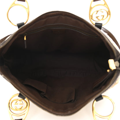 Gucci Monogram Interlocking G Tote Dark Brown 4 of 7