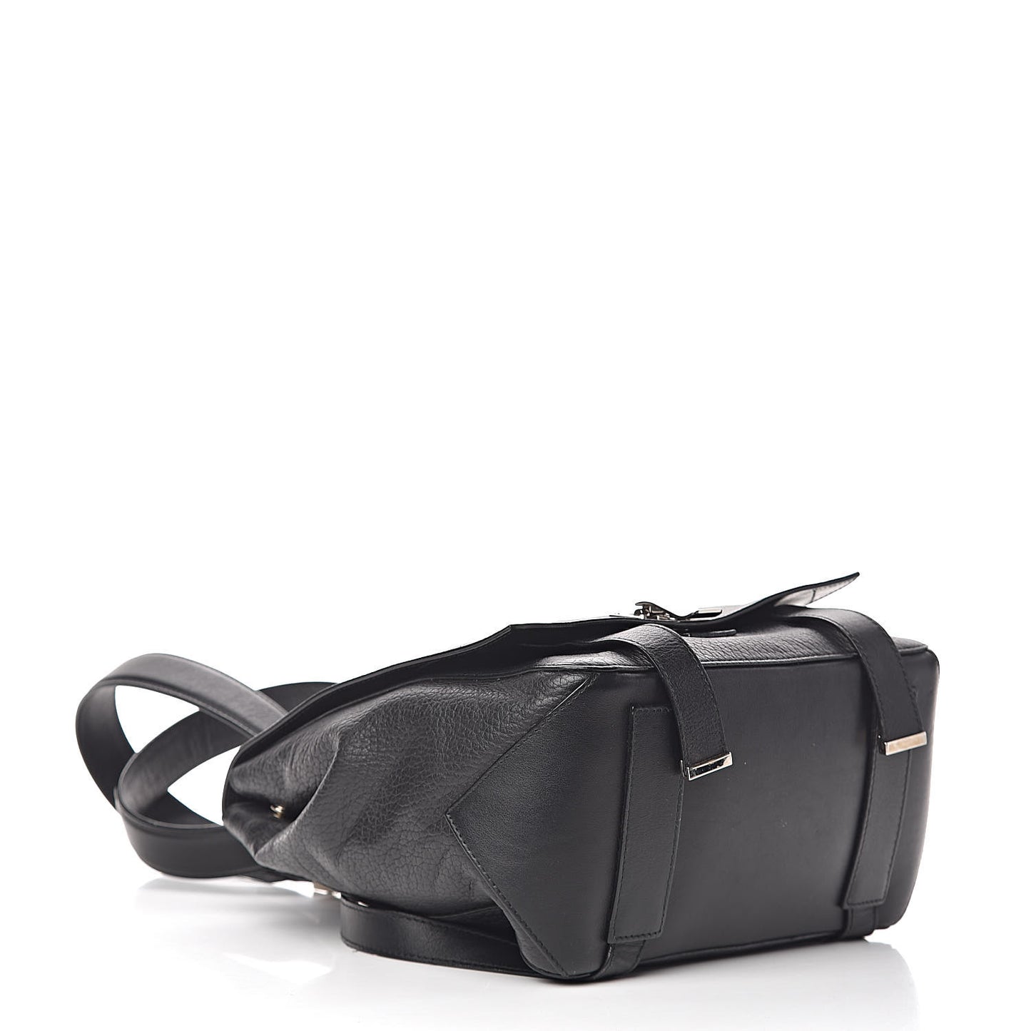 Pebbled Calfskin PS Courier Backpack Black