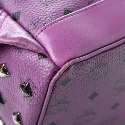 MCM Visetos Studded Medium Stark Backpack Purple 12 of 21