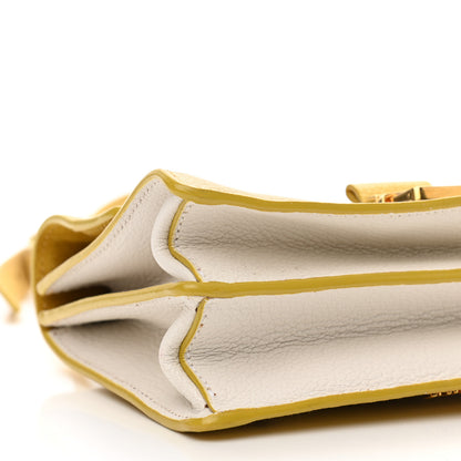 Miu Miu Goatskin Bandoliera Madras Bi-Color Shoulder Bag Yellow 10 of 11