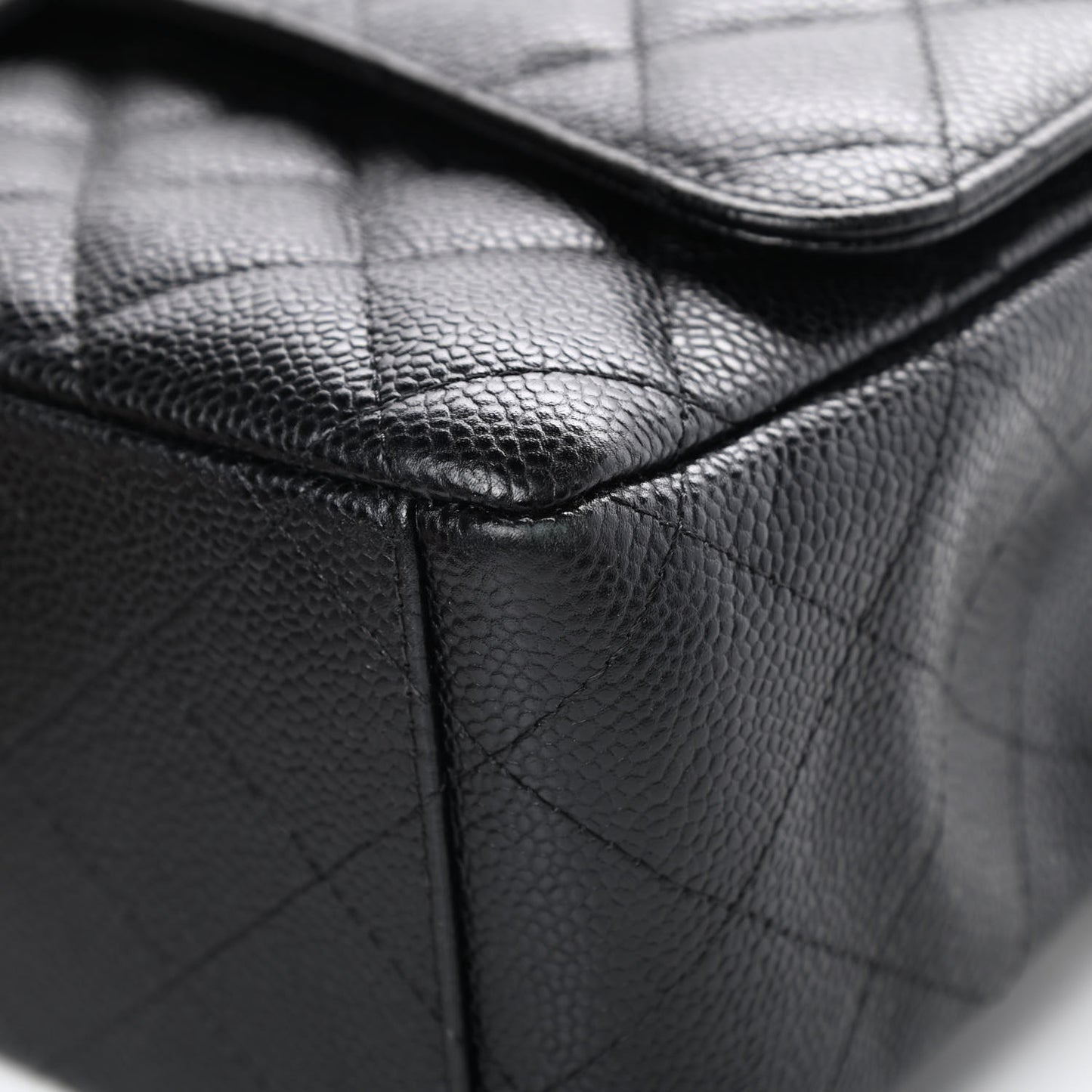Caviar Quilted Maxi Double Flap Black