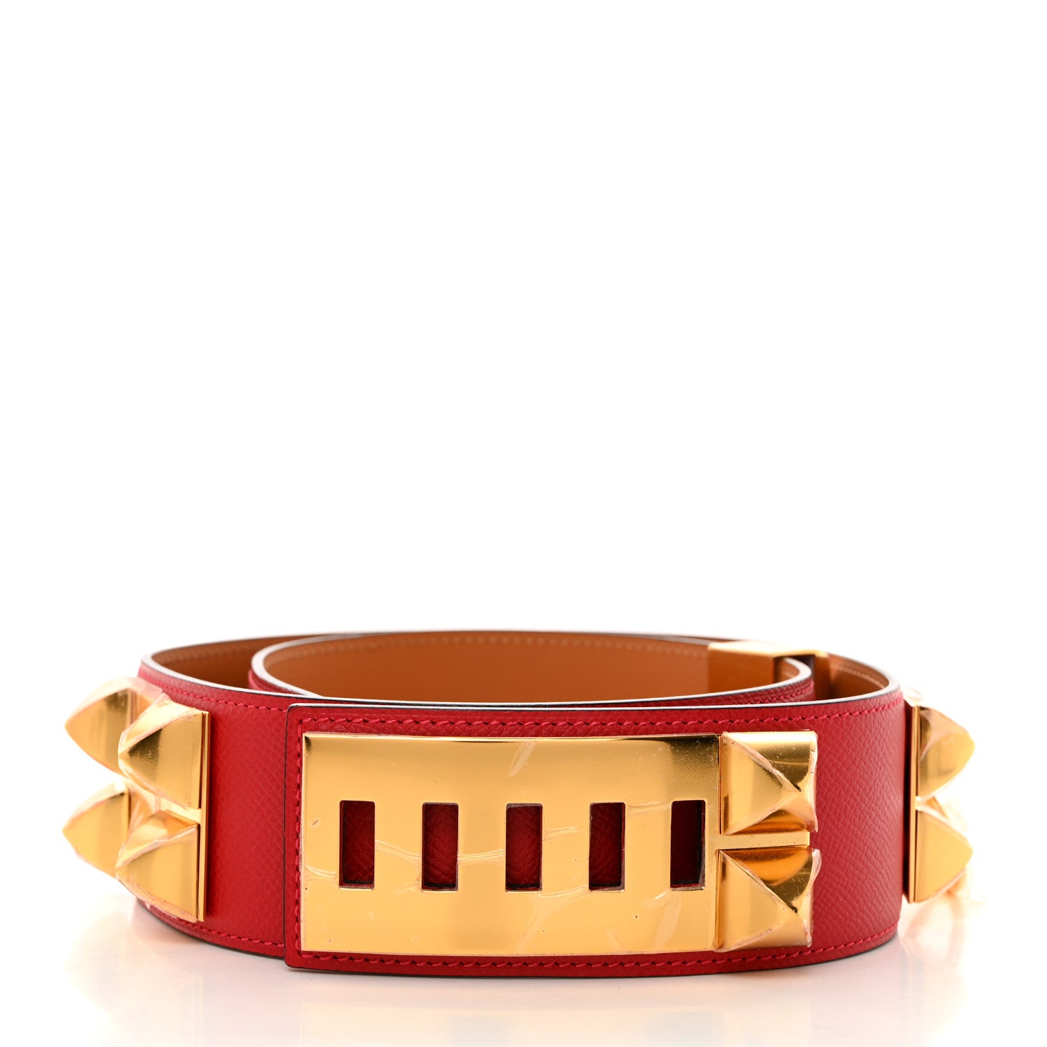 Hermes Epsom Collier De Chien CDC Belt 75 30 Rouge Casaque 2 of 7