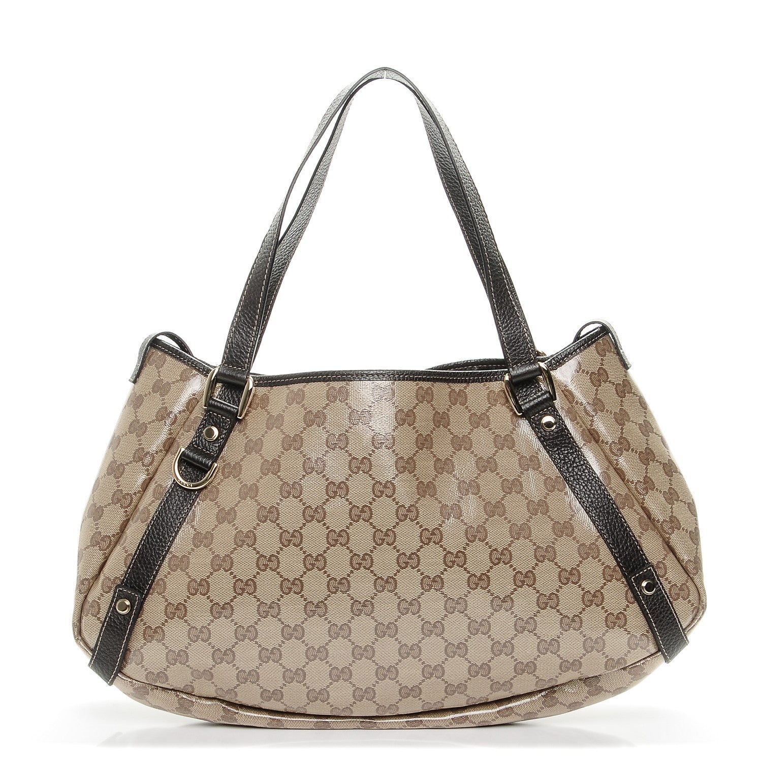 Gucci Crystal Monogram Medium Abbey Shoulder Bag Dark Brown 1 of 7