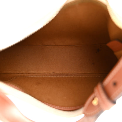 Celine Canvas Calfskin Ava Triomphe Shoulder Bag White 5 of 10