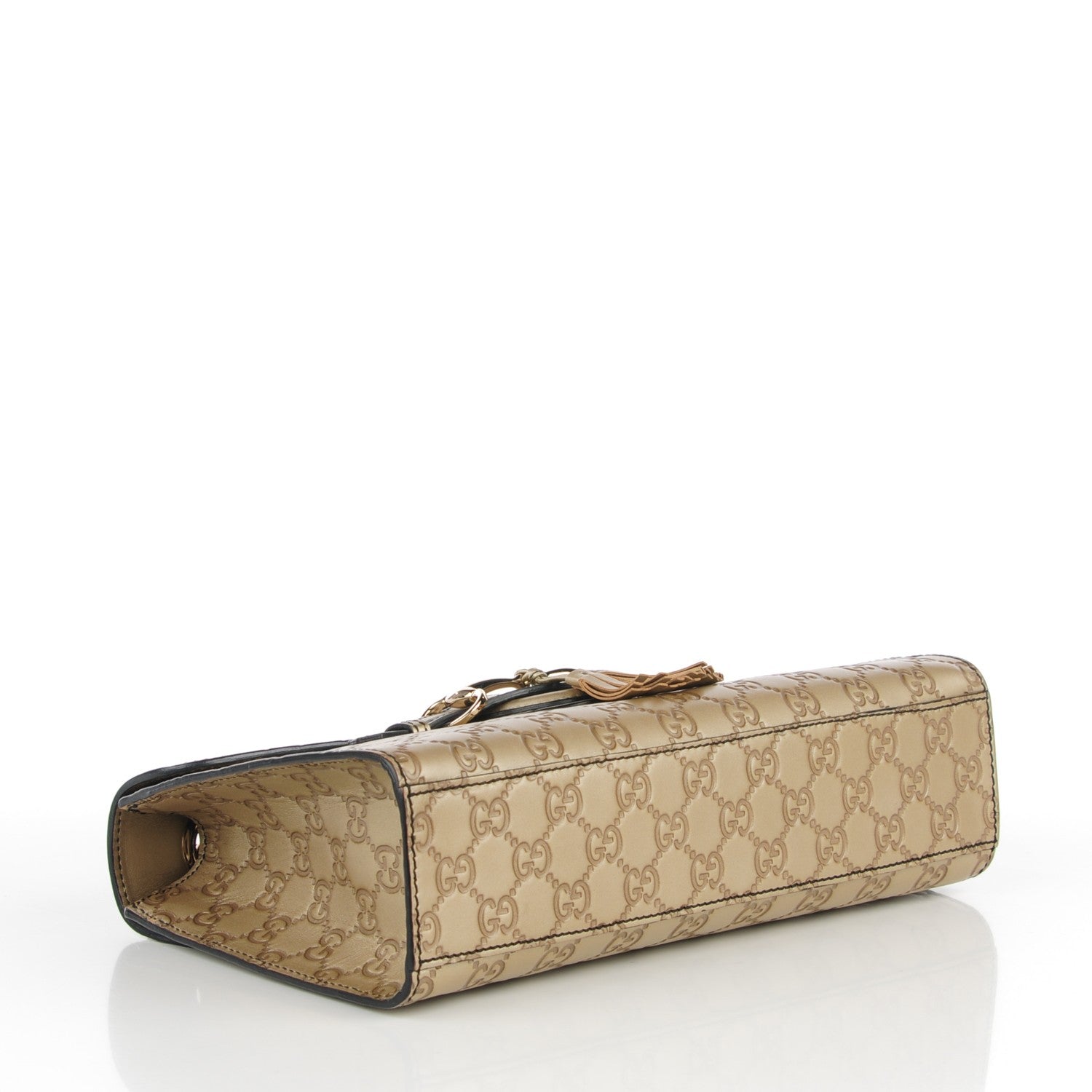 Gucci Guccissima Medium Emily Chain Shoulder Bag Gold 4 of 7
