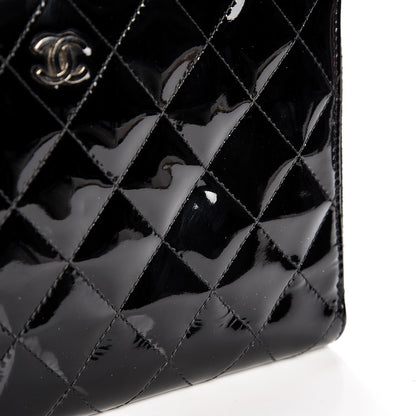 Chanel Patent Quilted Large Zip Around Organizer Wallet Black 8 of 12