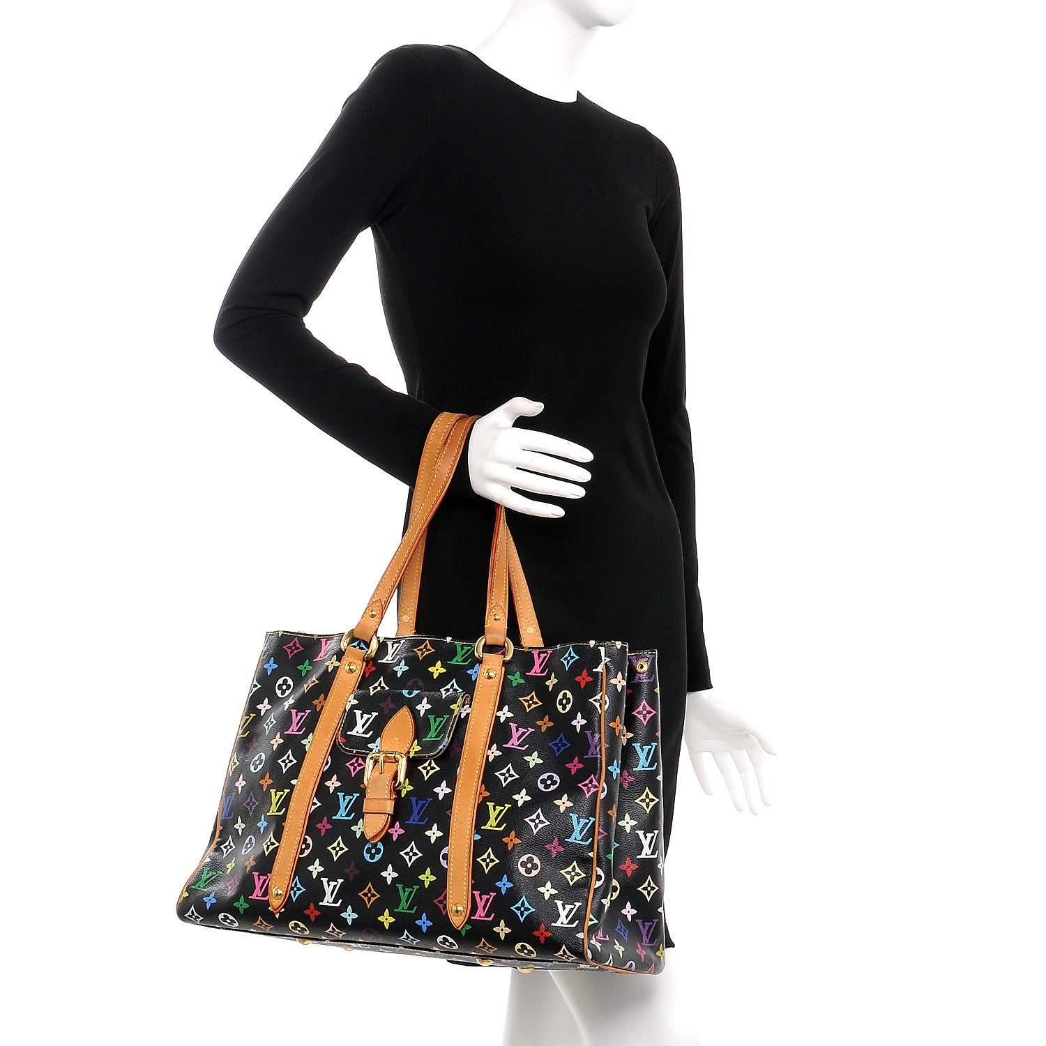 Louis Vuitton Monogram Multicolor Aurelia GM Black 2 of 17