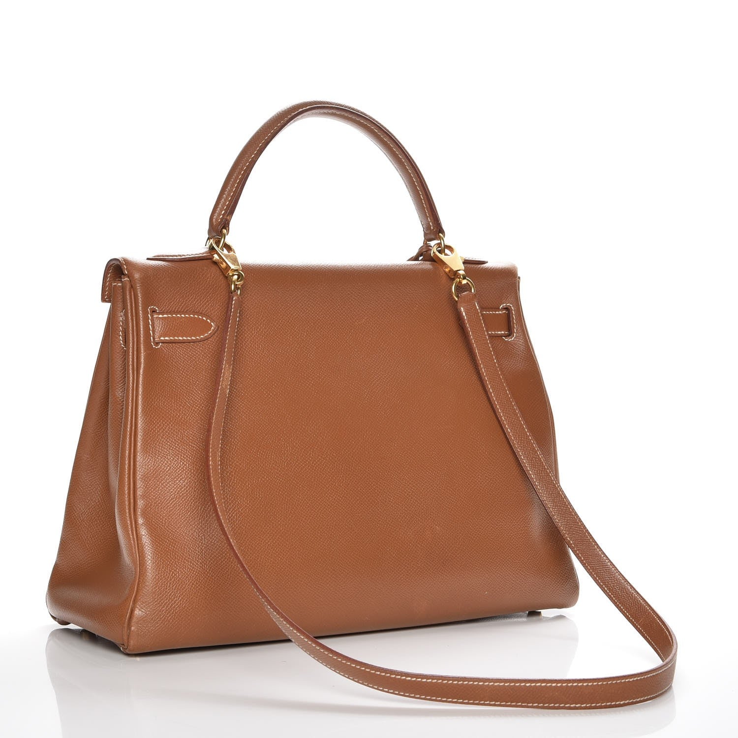 Hermes Courchevel Kelly Retourne 32 Gold 4 of 34