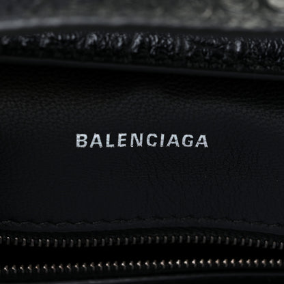 Balenciaga Extra Supple Calfskin Crocodile Embossed Monochrome XS Downtown Shoulder Bag Black 6 of 12