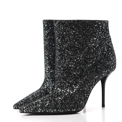 Saint Laurent Glitter Pierre 95 Ankle Boots 36.5 Green 3 of 10