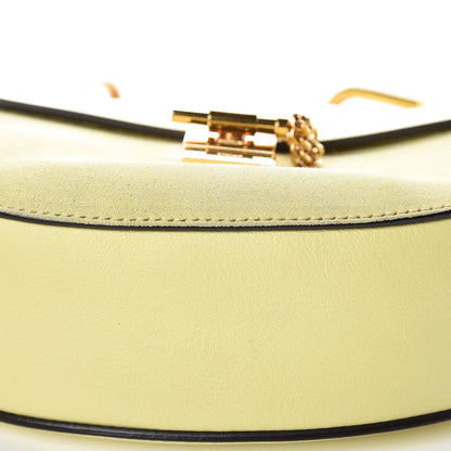 Chloe Suede Smooth Calfskin Mini Drew Shoulder Bag Lemonade 10 of 10