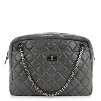 Chanel Aged Calfskin Quilted Large Reissue Camera Case Grey 1 of 7