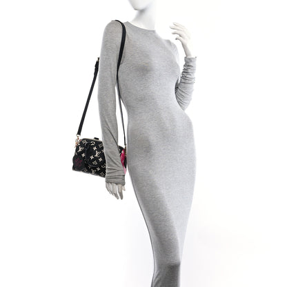 Louis Vuitton Empreinte Monogram Spring in the City Speedy Bandouliere 20 Black White Pink 2 of 9