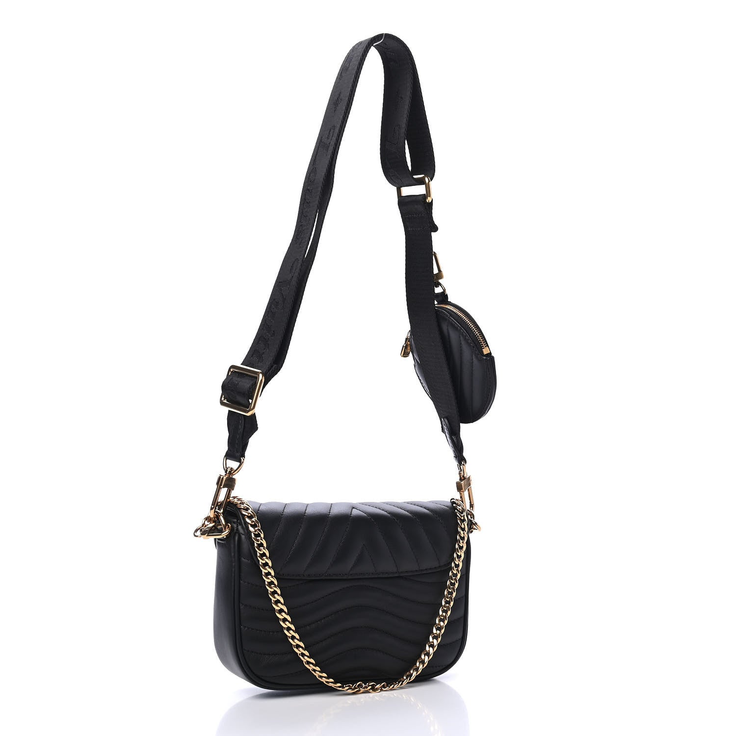 Louis Vuitton Calfskin New Wave Multi Pochette Black 2 of 4