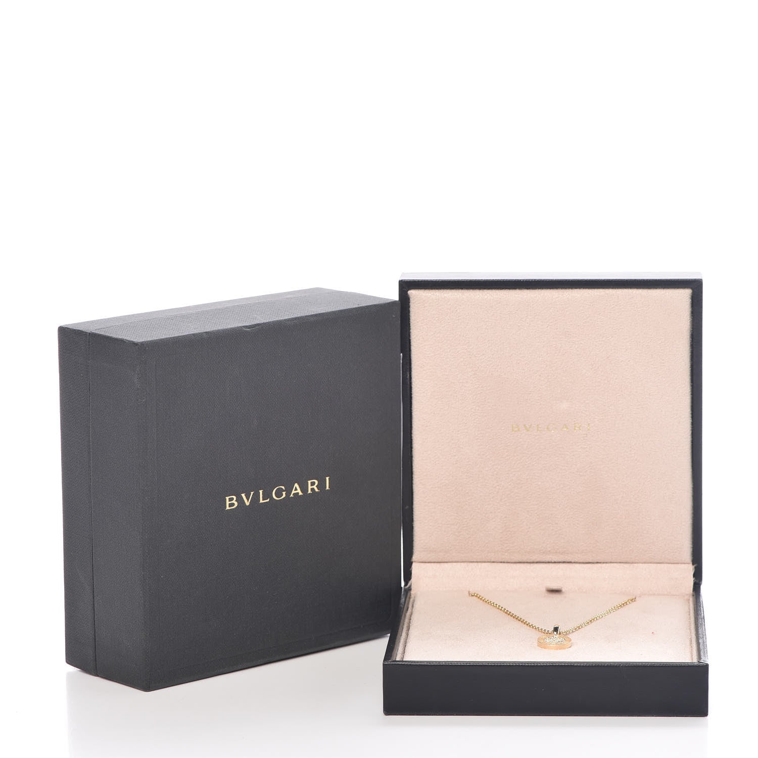 Bulgari 18K Yellow Gold Diamond BVLGARI BVLGARI Pave Pendant Necklace 10 of 10