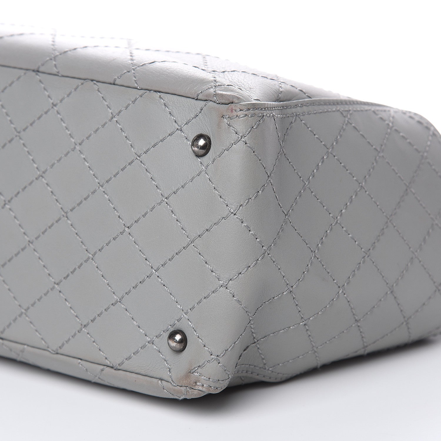 Chanel Grained Calfskin Small CC Pocket Tote Grey 9 of 17