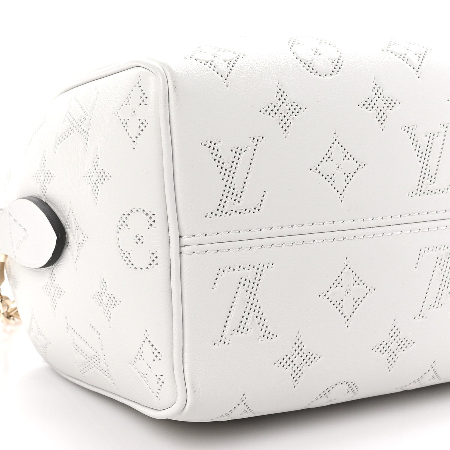 Louis Vuitton Monogram Embossed Calfskin Speedy Bandouliere 20 White Blanc 8 of 9