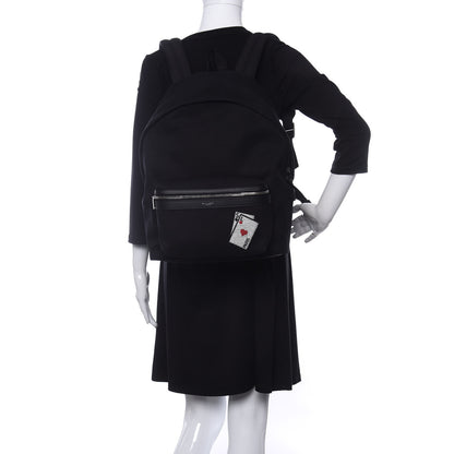 Saint Laurent Canvas SL Playing Cards City Backpack Black 2 of 10