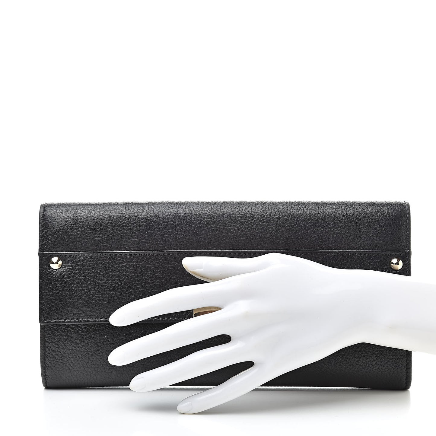 Calfskin Reese Clutch Wallet Black