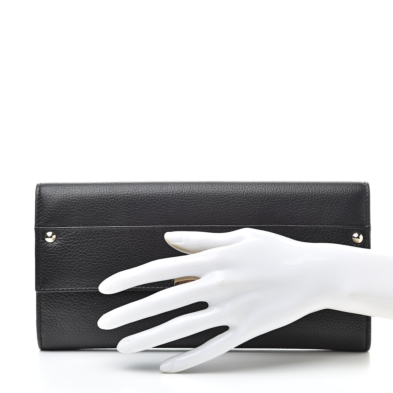 Jimmy Choo Calfskin Reese Clutch Wallet Black 2 of 8