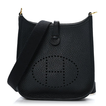 Hermes Taurillon Clemence Evelyne TPM Black 1 of 10
