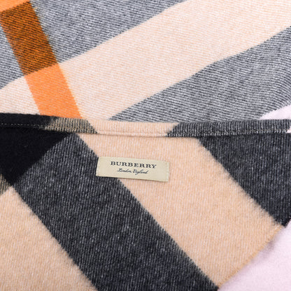 Burberry Cashmere Check Bandana Scarf Camel Ash Rose 3 of 3