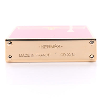 Hermes Metal Lacquered Permabrass Kelly Curiosite Charm Rose Azalee 3 of 4