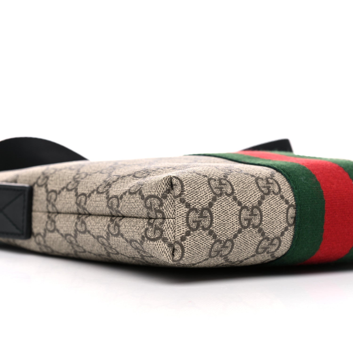 Gucci GG Supreme Monogram Web Messenger Bag Black 8 of 10