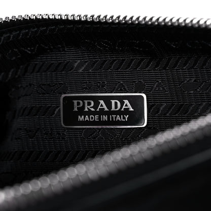 Prada Grace Lux Triangle Shoulder Bag Black 6 of 14