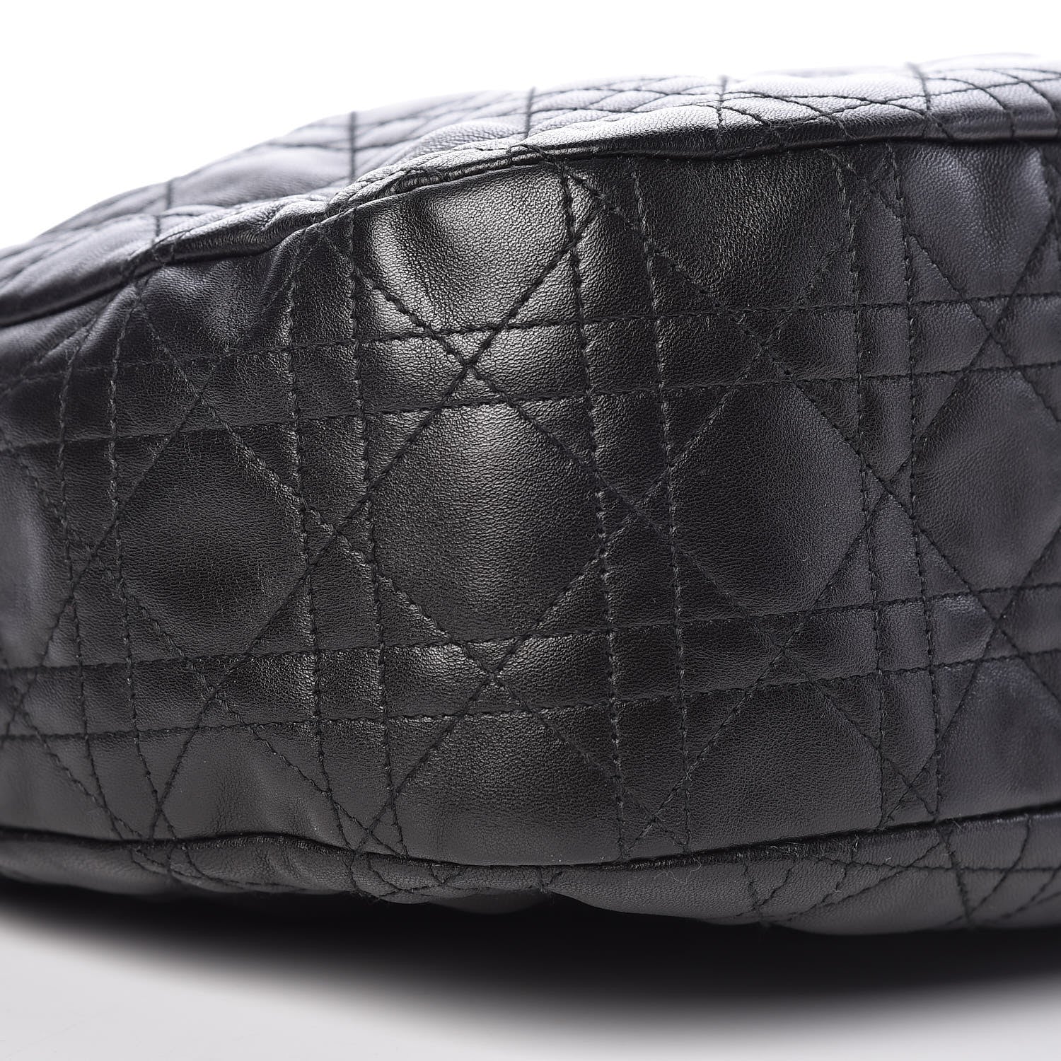 Christian Dior Lambskin Cannage Medium Dior Soft Hobo Black 8 of 10