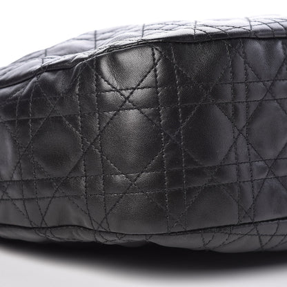 Christian Dior Lambskin Cannage Medium Dior Soft Hobo Black 8 of 10