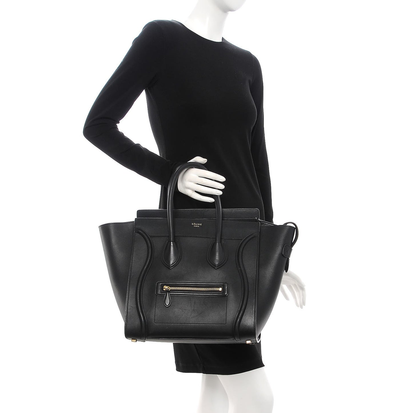 Smooth Calfskin Mini Luggage Black