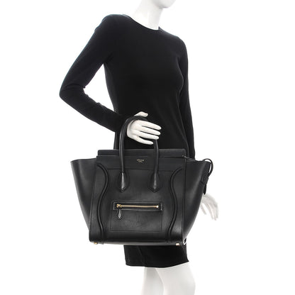 Celine Smooth Calfskin Mini Luggage Black 2 of 18