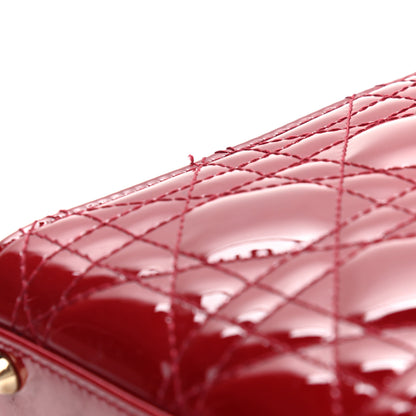Christian Dior Patent Cannage Mini Lady Dior Red 11 of 13