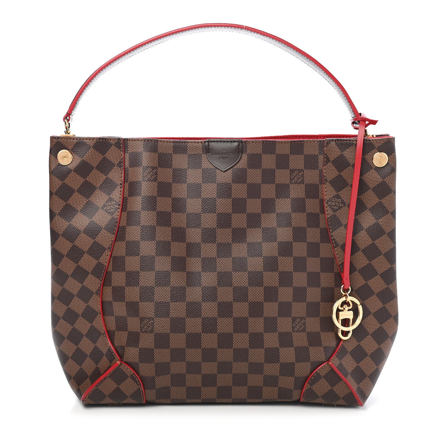 Damier Ebene Caissa Hobo Cherry