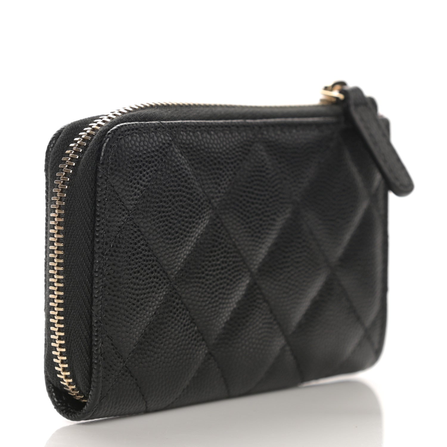 Chanel Caviar Quilted Zipped Key Holder Case Black 3 of 8