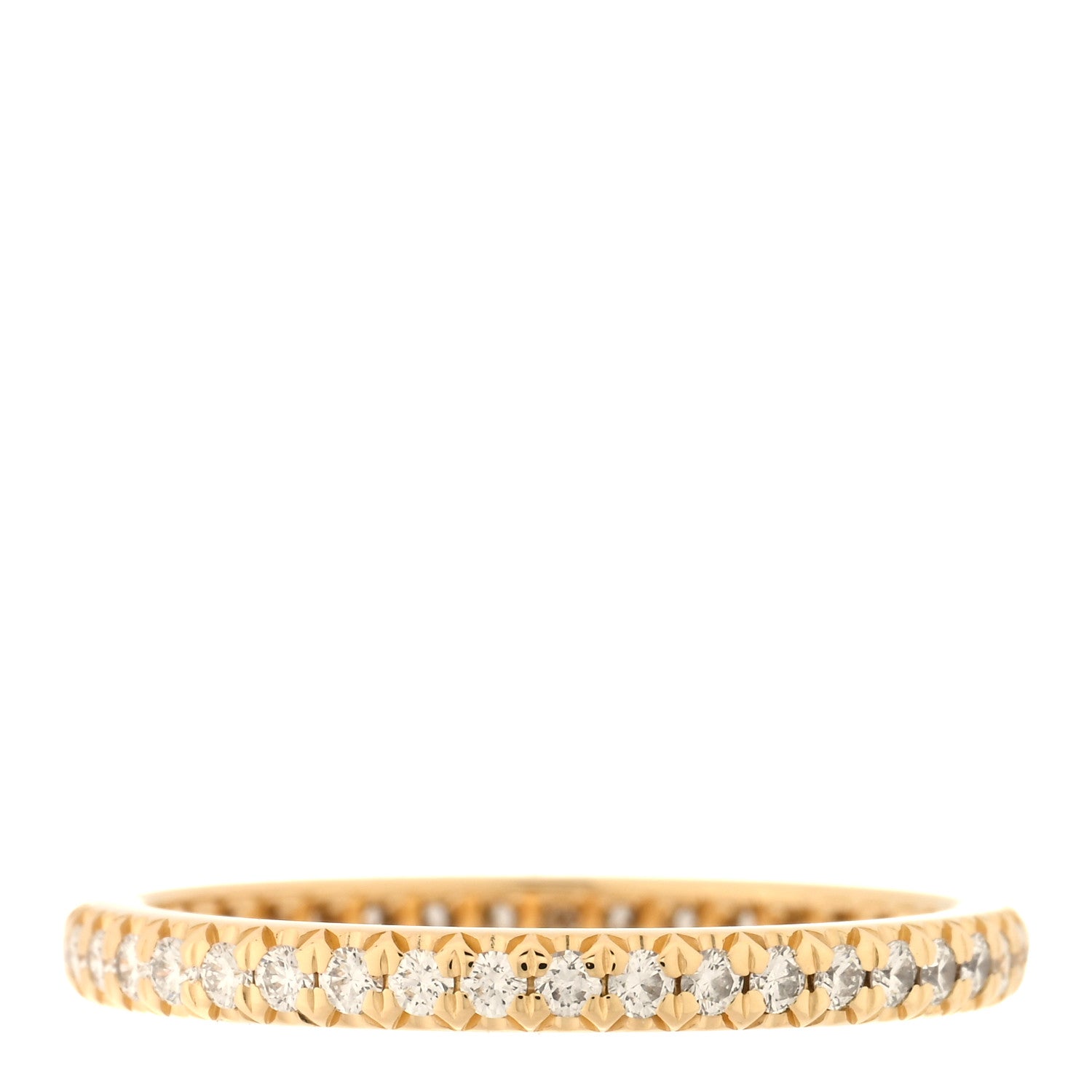 Tiffany 18K Yellow Gold Diamond .31ctw Soleste Full Eternity Band Ring 50 5.5 3 of 4