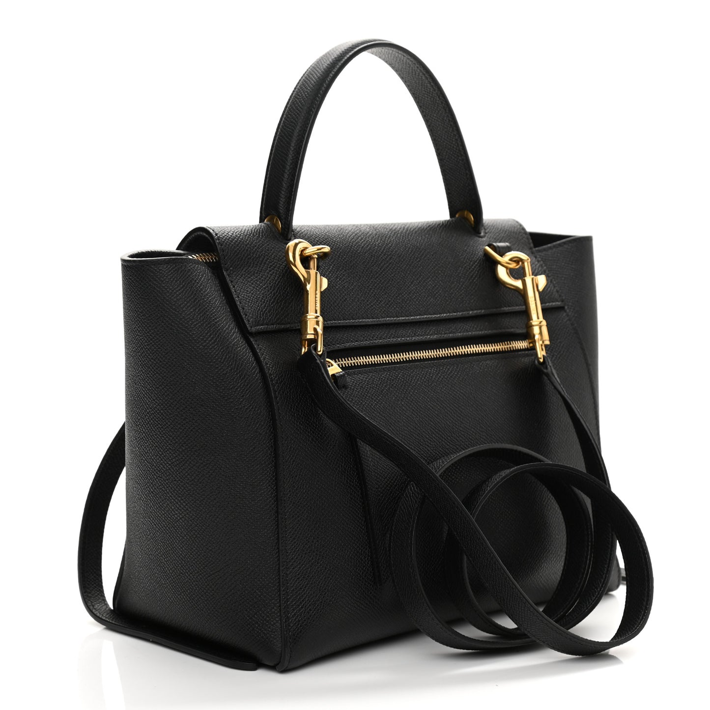 Grained Calfskin Micro Belt Bag Black