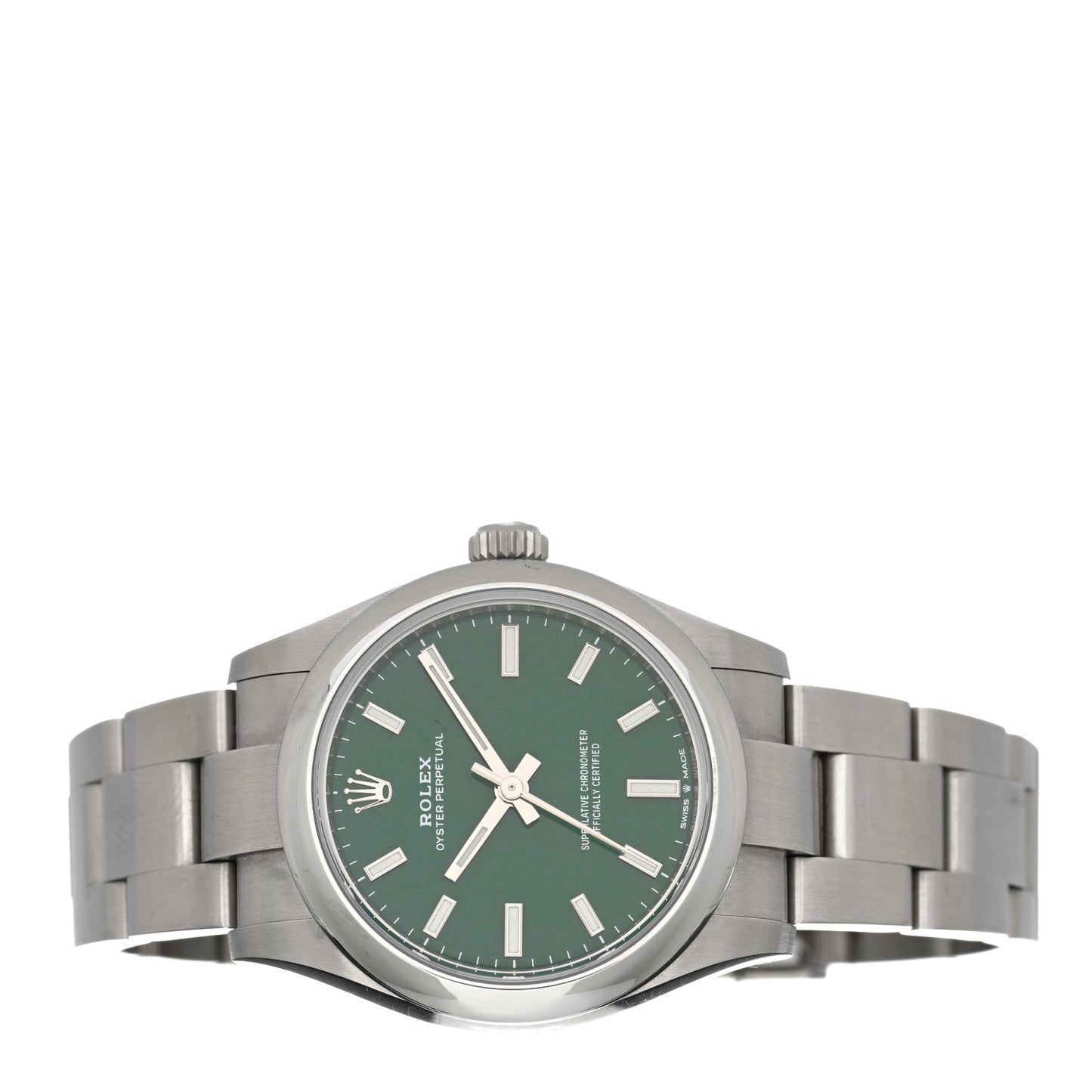 Stainless Steel 31mm Oyster Perpetual Watch Green 277200