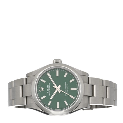 Rolex Stainless Steel 31mm Oyster Perpetual Watch Green 277200 2 of 4