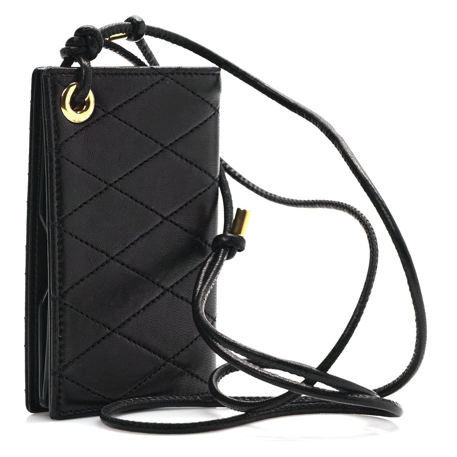 Saint Laurent Lambskin Quilted Flip Card Case Black 3 of 6