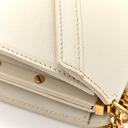 Saint Laurent Grain De Poudre Monogram Cassandra Clasp Bag Crema Soft 16 of 18