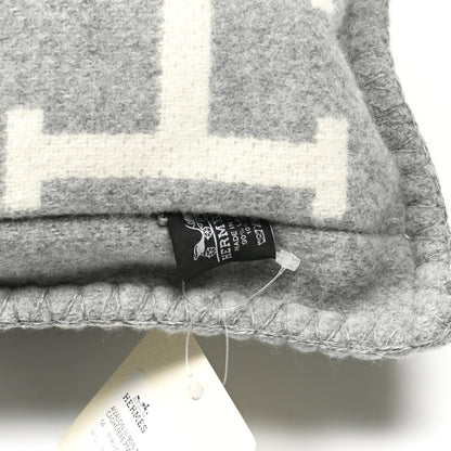 Hermes Wool Cashmere Avalon III Pillow PM Ecru Gris Clair 3 of 3