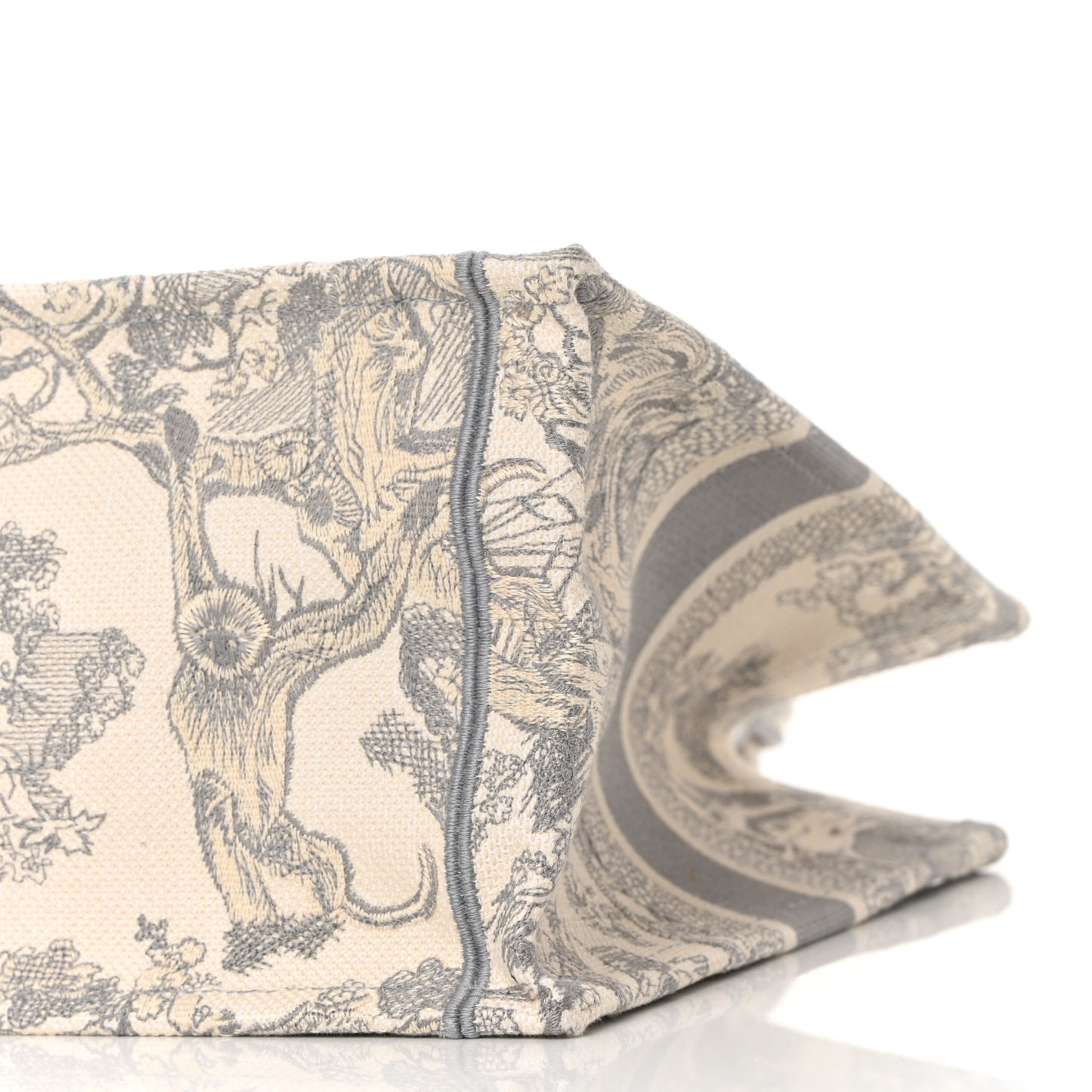 Canvas Embroidered Medium Dioriviera Toile De Jouy Book Tote Gray