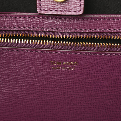 Tom Ford Grained Calfskin Small T Tote Bordeaux 6 of 14