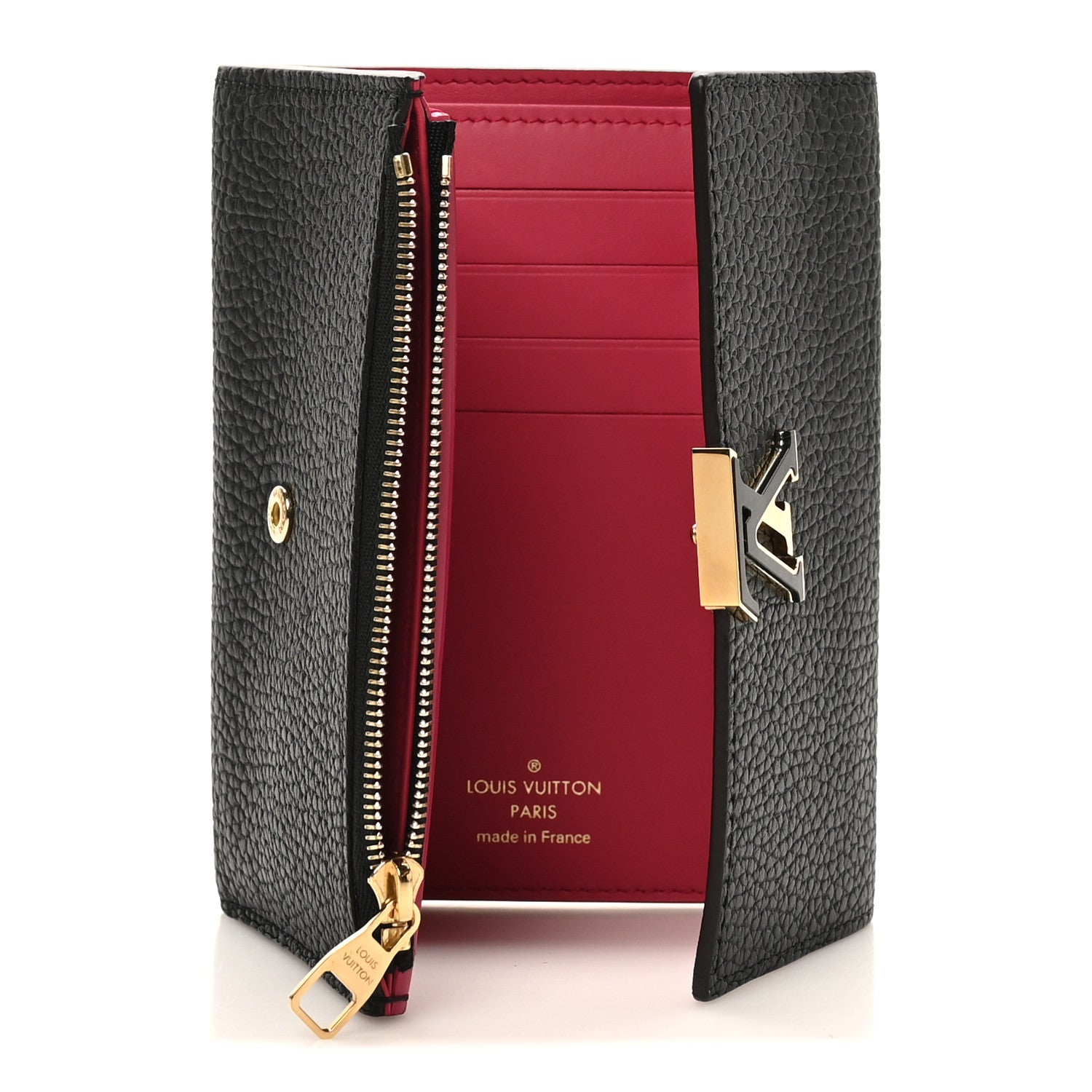 Louis Vuitton Taurillon Capucines Compact Wallet Black 5 of 8
