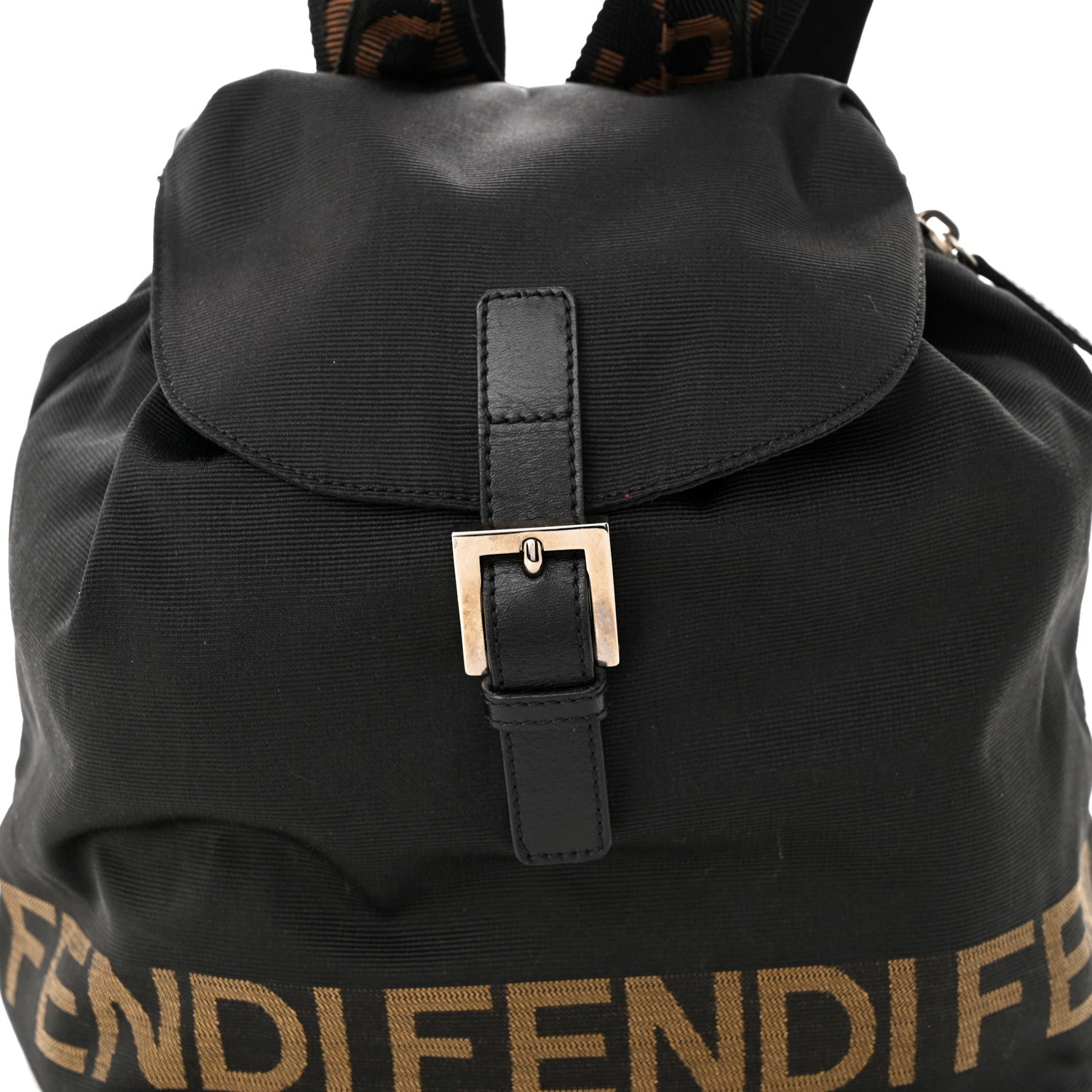 Fendi Nylon 1925 Drawstring Backpack Black 9 of 13