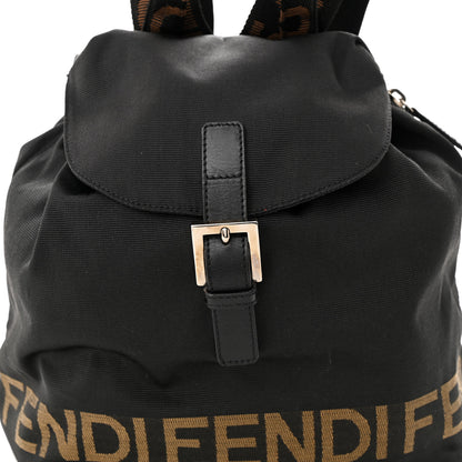 Fendi Nylon 1925 Drawstring Backpack Black 9 of 13
