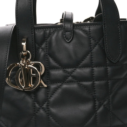 Christian Dior Calfskin Macrocannage Small Toujours Vertical Tote Black 8 of 11
