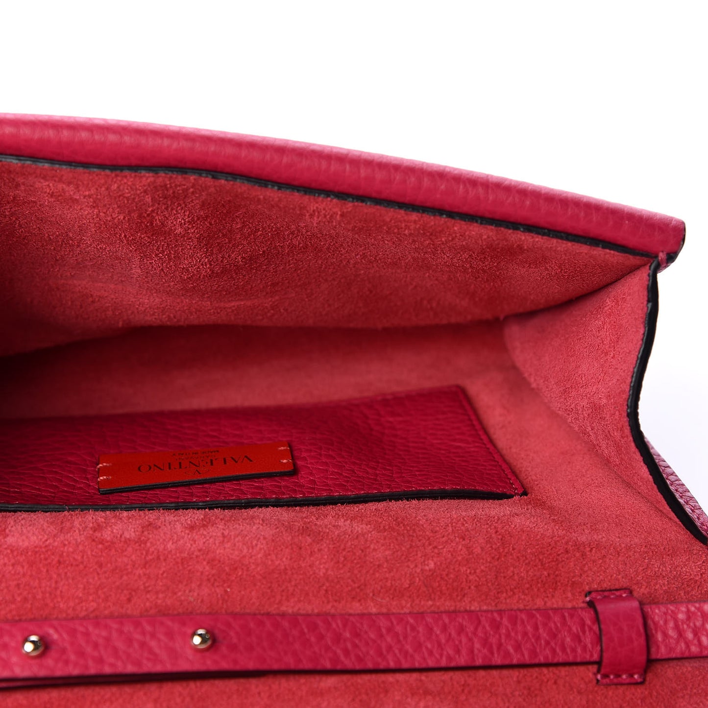 Pebbled Calfskin Rockstud Double Flap Crossbody Bag Blossom
